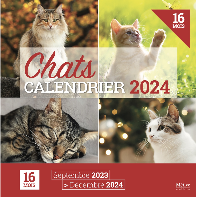 Calendrier en Tissu- Chats 2024 – Biner Pinaton